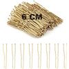 DTXLX Fermagli per capelli a forma di U, 100 pezzi, forcine dorate per capelli spessi, accessori per capelli da donna, con scatola portaoggetti (oro, 6 cm)