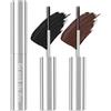 Prreal Mascara in Metallo a Lunga Durata 2 Pezzi - Extra Sottile, Senza Aggraffatura, a Prova di Smudge (Nero + Marrone)