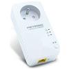 Metronic 495466 Presa CPL netsocket 600 MB/s con 1 porta Fast Ethernet 100 MB/s e presa estraibile