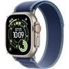 Apple Watch Ultra 3 GPS + Cellular, Cassa 49 mm in titanio naturale con Trail Loop blu/blu acceso - S/M