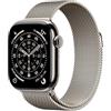Apple Watch Series 11 GPS + Cellular, Cassa 42 mm in titanio naturale con Loop in maglia milanese naturale - Misura unica