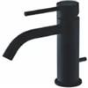 Paffoni Miscelatore monoleva Lavabo serie Light con scarico Clic Clac 1" 1/4 colore nero opaco LIG071KNO