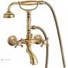 Porta&Bini Rubinetto 2 leve Vasca da Bagno serie Old Fashion esterno duplex con manopole vintage retrò colore bronzo 62500BR