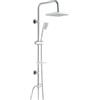 Damast Colonna Doccia serie Quadra 332 asta con soffione e doccetta ABS + portasapone e flessibile colore cromato cod. 18186