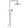 Damast Colonna Doccia serie Vivace 2.0 asta ottone telescopica e girevole + soffione + doccetta + deviatore cromato cod. 17176