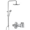 Damast Colonna Doccia serie Vivace 2.0 asta ottone telescopica e girevole + soffione + doccetta + deviatore cromato cod. 17177