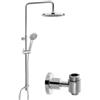 Damast Colonna Doccia serie Vivace 2.0 asta ottone telescopica e girevole + soffione + doccetta + deviatore cromato cod. 17178