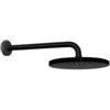 Bossini Soffione rotondo Doccia serie Elios Ø 200 mm con braccio tondo a muro colore nero opaco