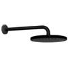 Bossini Soffione rotondo Doccia serie Elios Ø 250 mm con braccio tondo a muro colore nero opaco