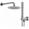 Bossini Kit Duplex Doccia con soffione tondo Tetis 20 cm con braccio a muro e doccetta Zen colore cromato
