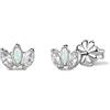 limerencia Orecchini Titanio per Donna Ragazze, 5mm Anallergici Chirurgico Orecchini titanio Opale Ipoallergenici Elegante Orecchini per Orecchie Sensibili (CZ+Opal)
