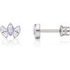 limerencia Orecchini in Titanio Anallergici con Retro a Vite, 20G Piercing Tragus per Orecchie Sensibili Cartilagine,Orecchini Senza Nichel per Uomo Donna Ragazze (CZ + corona opale)