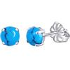 Limerencia Orecchini Anallergici in Titanio per Uomo Donna Bambina, 5mm G23 Orecchini Senza Nichel, Implant Grade per Orecchie Sensibili (5mm, Blu-turchese)
