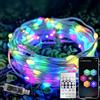 Microwear Catena luminosa a LED RGB 5 m (200 + colori), USB Plug in, Smart tramite app e telecomando, sincronizzazione musicale, timer, impermeabile, per Natale, matrimonio, decorazione, festa