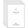 Veelot® 4x Cornice Foto DIN A3 29,7x42cm,Alluminio,argento,Cornice 30x42 Grande per Foto,Disegni per Bambini,Diplomi e Poster,Camera da Letto e Casa,Solo per Espositore a Parete