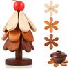 Windfromort Sottopentola Albero - Sottobicchieri in Legno - Sottopentola Antiscottatura in Legno per Cucina, Decorazione Tavola e Teiere, Proteggi Piano per Padelle e Ciotole Calde