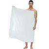 Desert Dress IHRAM Coperta 2 pezzi Asciugamano Bianco Hajj Umrah Uomini Ragazzo Adolescente Ahram (Adulto (210 x 105cm)