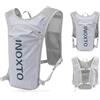 INOXTO Zaino da corsa, zaino da 5 litri, leggero, per escursionismo, cross country, maratona, ciclismo, competizione, alpinismo, acqua, zaino da uomo (grigio chiaro blu scuro)