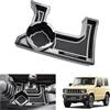 GAFAT Suzuki Jimny 2018-2024 2025 JB64/JB74 (Cambio Manuale) Contenitore Portaoggetti per Console Centrale, Jimny Braccioli Organizer, Vassoio con Portabicchieri, Suzuki Jimny Accessori (Bianco)