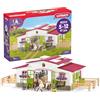 SCHLEICH HORSE CLUB | Maneggio con cavallerizza e cavalli 42344 | Set con scuderia, personaggio e 2 cavalli con accessori | Regalo per bambini | Giocattolo dai 5 anni | 97 pezzi | esclusiva Amazon