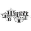 BARAZZONI Sapore Italiano Batteria Pentole 11 Pezzi Acciaio Inox Made in Italy