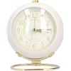 BOLORAMO Sveglia al Quarzo da Comodino, Design Silenzioso, Beige Oro, Atmosfera Notturna