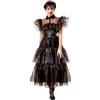 Rubie's RUBIES Costume Wednesday Addams Raven Dance per donna, Vestito e cintura, Ufficiale Wednesday per Halloween, Carnevale, Feste e cosplay