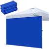 Acepic 3 Pezzi Pannelli Laterali per Gazebo 3x3m, Tessuto Oxford 210D Impermeabile, da Giardino, Esterni, Feste, Bianco(Tenda a baldacchino NON inclusa) (Blu, 3PCS)