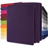 CelinaTex Lucina Lenzuolo Elasticizzato Topper spessori per Letto Contenitore Cotone 2er-Set 90x200-100x200 cm Lilla
