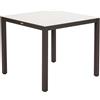 NATERIAL Tavolo da pranzo per giardino Lyra NATERIAL in alluminio con piano in vetro beige per 4 persone 90x90cm