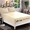 Elegant Comfort 1500, Lenzuolo con angoli ultra morbido, con angoli extra profondi (45,72-61 cm) e tasche portaoggetti, resistente alle pieghe, per letto California king size, panna
