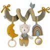Fehn Activity Spirale Bär - Kinderwagen Spielzeug zum Fühlen und Greifen - Babyspielzeug für Bett, Laufstall, Babyschale und Autositz - Motorikspielzeug für Babys und Kleinkinder ab 0+ Monaten