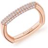 Rosato Anello QUADRATO placcato oro rosa M16 Donna Rosato