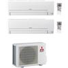 MITSUBISHI CLIMATIZZATORE CONDIZIONATORE DUAL SPLIT MSZ-HR R-32 9000+12000 MXZ-2HA50VF A++