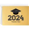 Hallmark Biglietti di ringraziamento per laurea 2024 (40 biglietti di ringraziamento con buste), cappello dorato per laurea
