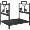 Outsunny Portalegna per interni in Metallo, 42,5 x 33,5 x 43 cm, Nero | Aosom Italy