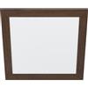 Eglo Led Panel Piglionasso, con cornice decorativa in legno, lampada da soffitto in legno marrone scuro, luce da cucina e ufficio, illuminazione bianco neutro, L x L 50 cm
