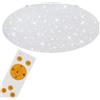 Briloner - Plafoniera LED 80 cm con telecomando, dimmerabile, effetto cielo stellato, luce notturna, da bianco freddo a bianco caldo, ultra luminosa con 9.700 lumen, 80 watt, cucina, 80x9 cm