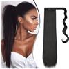 Dcbaboo Coda Capelli Extension Lisci 55cm Posticci per Capelli Extension Coda Capelli Finti Clip Coda di Cavallo Dritti Code Finte per Capelli Sintetici Lunghi Ponytail per Donna, Jet Nero