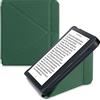 kwmobile Custodia Pieghevole Compatibile con Kobo Libra 2 Cover - Cover Magnetica Pelle PU eReader con Stand - verde scuro