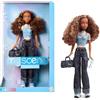 Barbie Signature - Madison My Scene, bambola da collezione in abito ispirato agli anni 2000 con top a farfalla, jeans cargo, borsa in denim e piedistallo, giocattolo per bambini, 6+ anni, HYC18