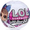 L.O.L. Surprise! LOL Surprise All-Star BBs, Cheer Team, Bambola da collezione, Vestiti luccicanti a tema sportivo con 8 sorprese e accessori alla moda, All-Star BBs Serie 2, Adatta dai 3 anni in su.