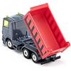 Siku 1685, Camion con Cassone Ribaltabile e Rimorchio Ribaltabile, 1:87, Metallo/Plastica, Grigio/Rosso, Cassoni Ribaltabili con Sportelli Apribili