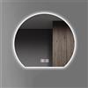 Pealihuy Specchio da bagno a mezzaluna a LED, specchio per il trucco intelligente dimmerabile, specchio da parete retroilluminato antiappannamento, HD Clarity, luce bianca/calda/neutra