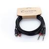 Cordial - Cavo audio sbilanciato stereo Elements 1m, 2 jack TS mono - 2 RCA maschio (EU 1 PC)