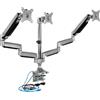 RAIDSONI Supporto da tavolo ICY BOX 3x fino a 32" 81 cm argento