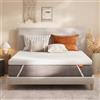 Sweetnight Topper Materasso Confortevole, Topper Matrimoniale 160x200 Alto 10CM, Topper Materasso Matrimoniale in Foam Supporta Alta Resilienza, Rimovibile e Lavabile, Bianca