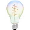 Eglo lampadina LED E27 dimmerabile colorata, lampadina a spirale scintillante, lampadina arcobaleno, 4 Watt, 200 Lumen, bianco caldo, 2000k, lampadina Edison A75, Ø 7,5 cm