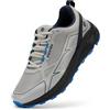 FitVille Scarpe Trail Running Uomo Pianta Larga Sneakers Leggere Scarpe da Corsa su Strada Trekking Sportive Outdoor Grigio 50 EU X-Larga