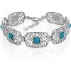 LillyMarie Bracciale Da Donna In Argento Sterling 925 Con Pietre Di Turchese Raffinate